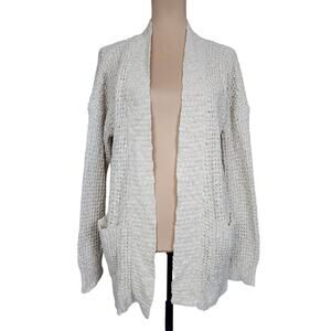 XL Cream Knit Full Tilt Cardigan Sweater